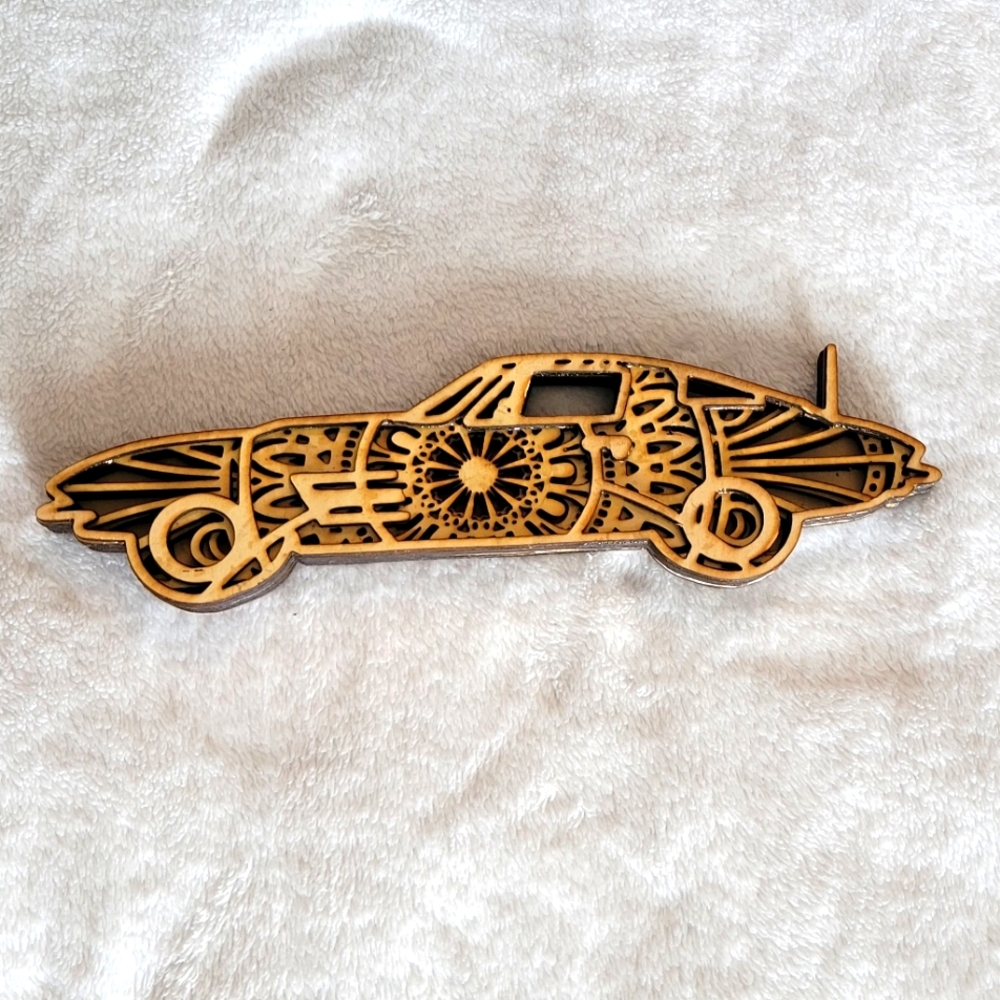 5D hand crafted wood 1964 Corvette Mandela